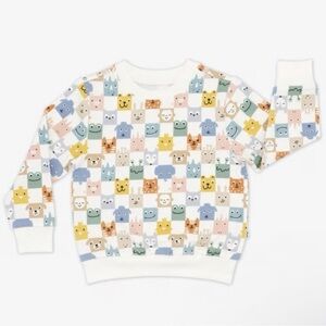 PLAY by Little Sleepies Check Mates crewneck sweatshirt 12-18 Months GUC